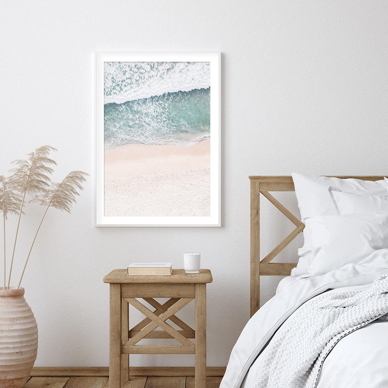 White Ocean Wave Canvas Prints