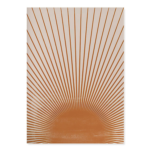 Camile Terracotta Abstract Canvas Print