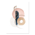 Aaliyah Pink Beige Navy Blue Abstract Canvas Prints