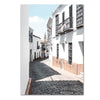 Street With Palm Trees And White Buildings Canvas Prints-Heart N' Soul Home-70x100 cm no frame-Buildings-Heart N' Soul Home