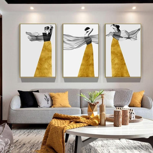 The Girl In The Yellow Dress Series Design B Canvas Print-Heart N' Soul Home-Heart N' Soul Home
