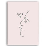 The Way You Kiss Me Abstract Art Canvas Painting Prints-Heart N' Soul Home-10x15 cm no frame-Pink Kiss-Heart N' Soul Home