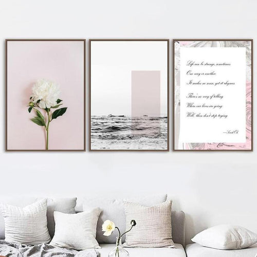 White Flower / Quotes Canvas Painting Prints-Heart N' Soul Home-Heart N' Soul Home